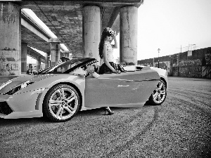 girl, Lamborghini, Gallardo