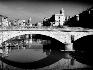 Girona, Spain, Houses, River, bridge