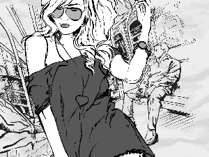 Glasses, Drawing, Women