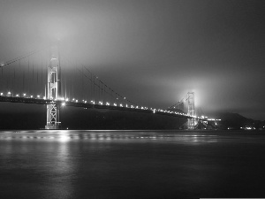 San Francisco, Floodlit, The Golden Gate Bridge