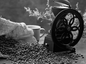 coffee, mill, grains, coffee, bag, Do