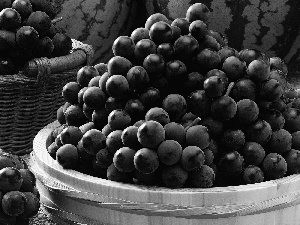 grapes, Baskets, full