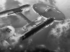 graphics, Enterprise, spaceships