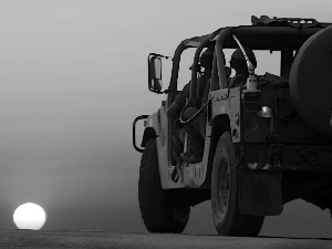 Military truck, Desert, Great Sunsets, hummer