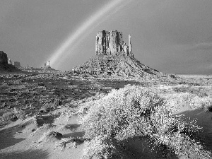 vegetation, rocks, Great Rainbows