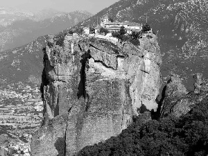 Mountains, meteor, Greece, rocks