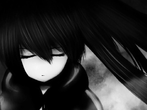 Black Rock Shooter, girl, Hair, Anime