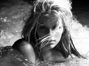 Hair, water, Womens, Blond, face