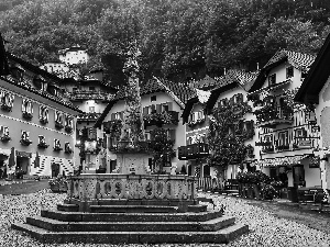 Houses, Hallstatt, Austria, Monument