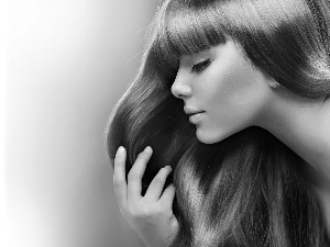 Women, Hair, hand, make-up