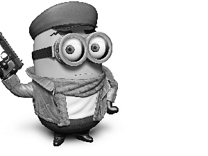 Hat, Minion, Gun, Glasses, form