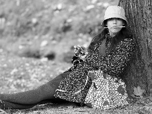 Hat, pencil, trees, bag, Jessica Alba