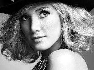 make-up, Blonde, Hat