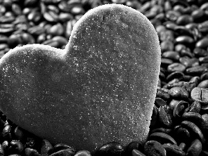 coffee, cake, Heart teddybear, grains