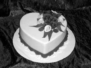 heart, Flowers, ##, Shape, Cake