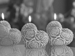 candles, hearts