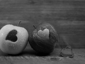 hearts, apples, mold