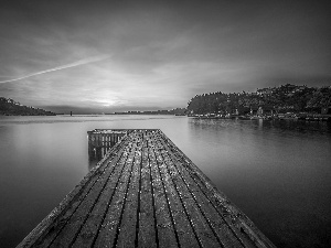 Great Sunsets, Platform, Hellvik Village, sea, Norway