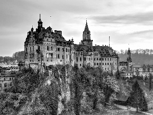 Rocks, Houses, Baden-Württemberg, Germany, Sigmaringen Castle