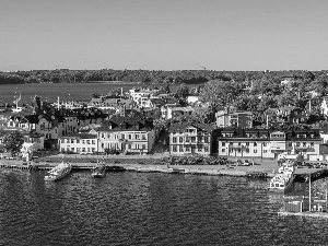 Houses, River, Stockholm, Town, Sweden