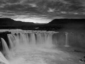 waterfall, iceland