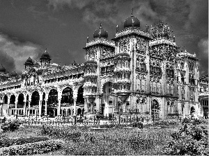 india, palace, Garden