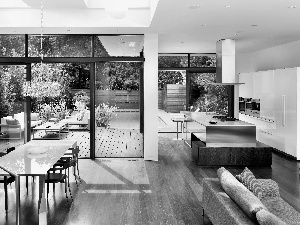 interior, house, modern