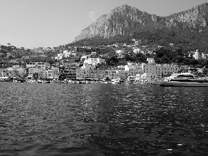 panorama, Capri, Italy, town