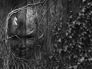 ivy, trees, Mask