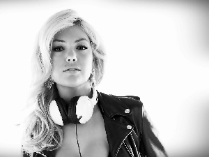 model, Kate, Jacked, HEADPHONES, Leather, Upton