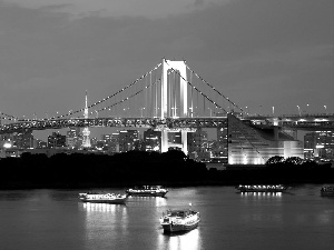 bridge, Tokio, Japan, Rainbow Bridge