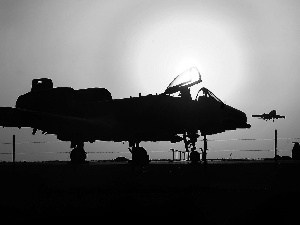 plane, evening, Jet, airport