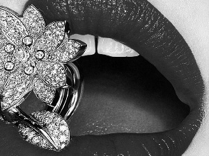 jewellery, lips, Teeth