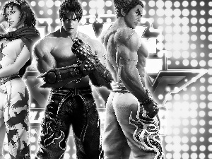 Kazuya Mishima, Jin Kazama, Jun Kazamam