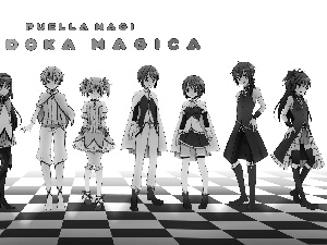 Akemi Homura, Mahou Shoujo Madoka Magica, Miki Sayaka, Sakura Kyouko, Kaname Madoka, Tomoe Mami