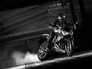 Kawasaki, tunnel, Motorcyclist