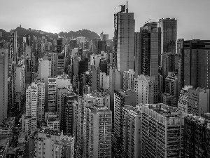 Great Sunsets, Hong Kong, China, skyscraper