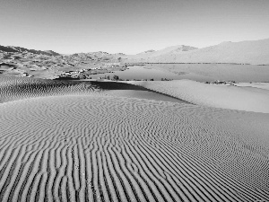 lake, Desert, Dunes