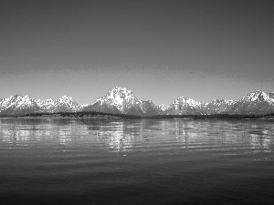 lake, Sky, Mountains