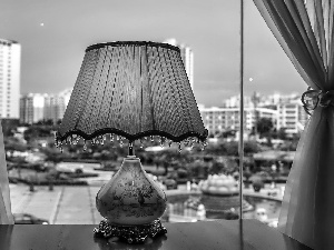 Lamp, View, Window, Glass, house