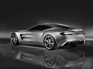 Aston Martin One-77, Lamps, reflection, dark