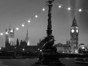 London, Westminster, lanterns, palace