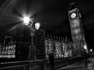 London, Lamp, Lighthouse, Big Ben