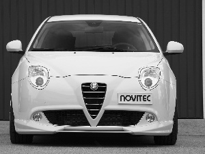 White, Mirrors, logo, Alfa Romeo MiTo