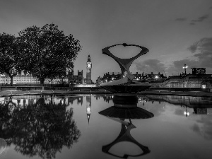 fountain, Westminster, London, palace