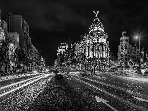 Madrid, Spain, Street, Town, buildings