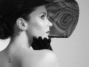 Hat, Women, make-up