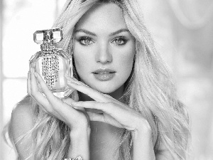 Blonde, perfume, Candice Swanepoel, make-up