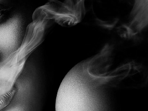 smoke, Women, make-up