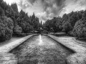 Garden, Malacca, Malaysia, Fountains